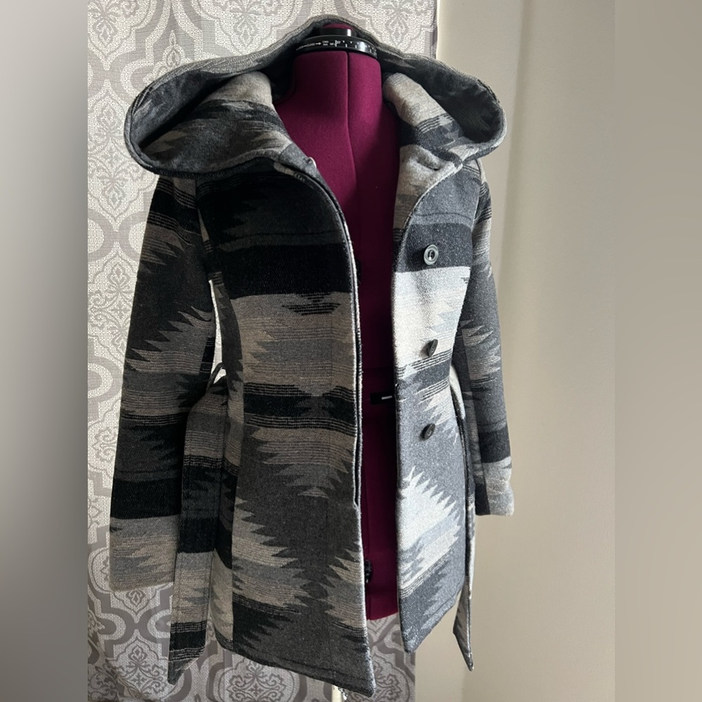 Geometric Pea Coat